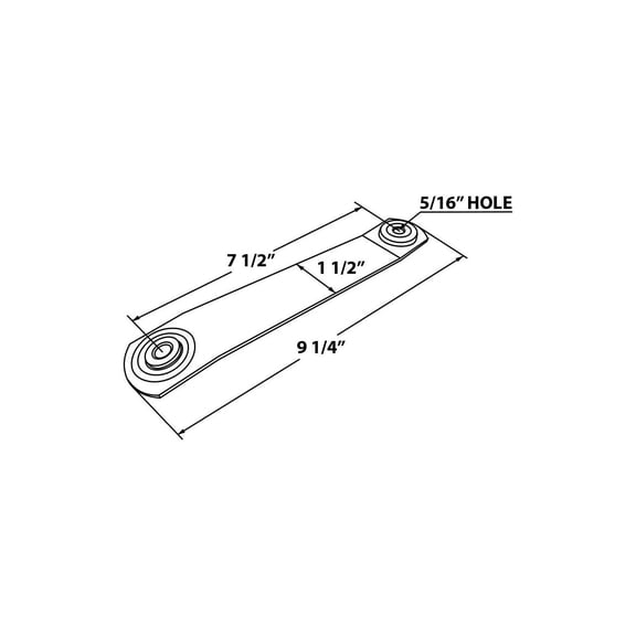 CintBllTer S/4 Glider Bearing Arm Brackets - 7 1/2" from Hole to Hole