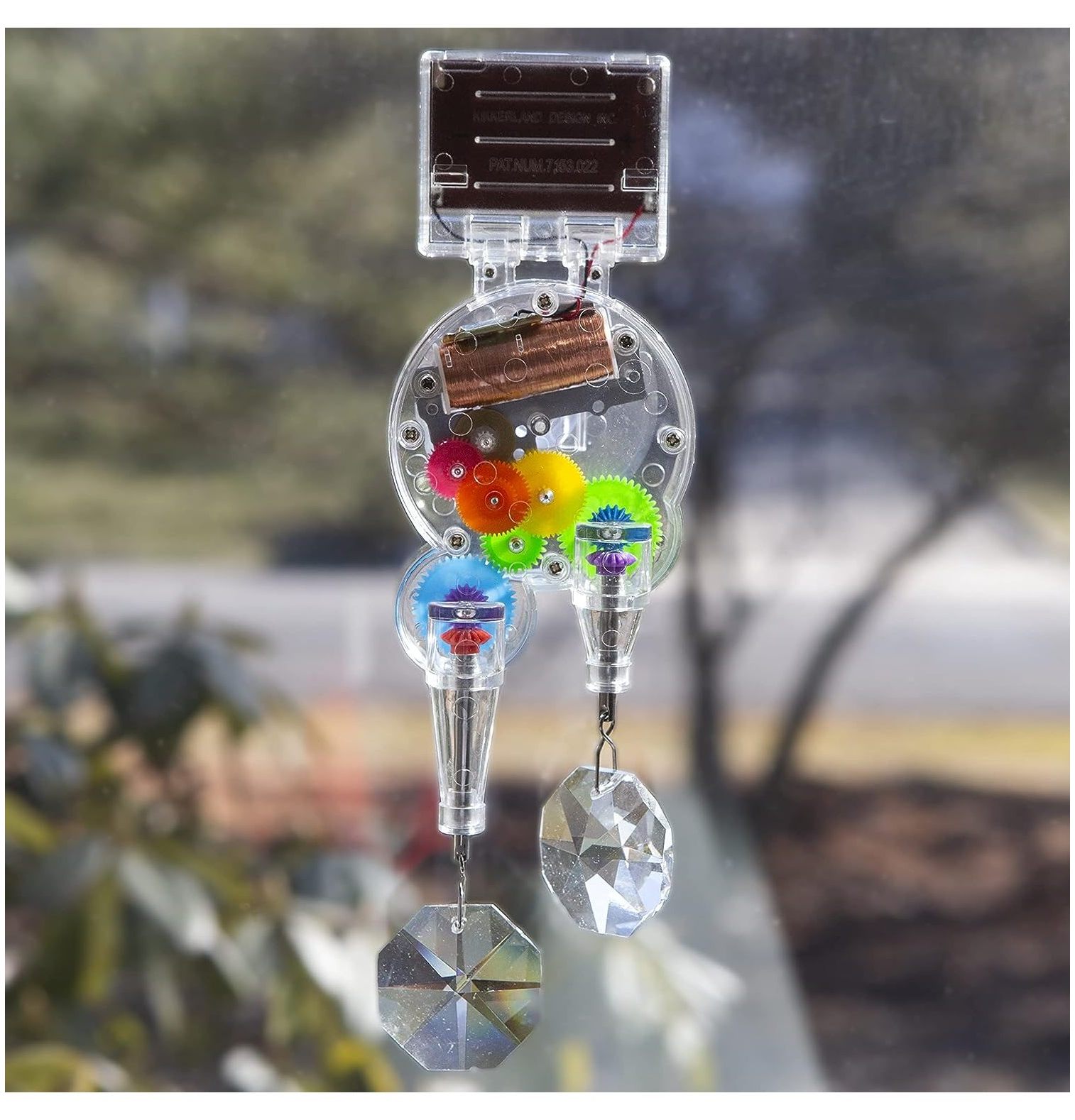 Cintbllter Solar Powered Double Rainbow Maker, Sun Catcher, Cat Toy, Rainbow , Window Home Decor Decoration, Fun Educational Science, Gift for Family