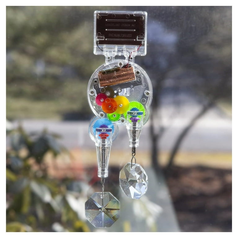 Cintbllter Solar Powered Double Rainbow Maker, Sun Catcher, Cat Toy, Rainbow , Window Home Decor Decoration, Fun Educational Science, Gift for Family