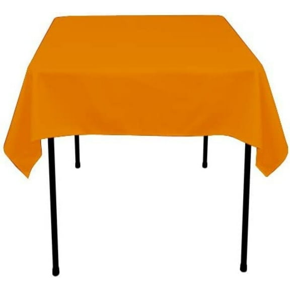 CintBllTer Tablecloth Polyester Square 54 Inch (Orange)