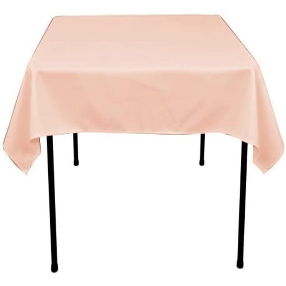 CintBllTer Tablecloth Polyester Square 54 Inch (Peach)