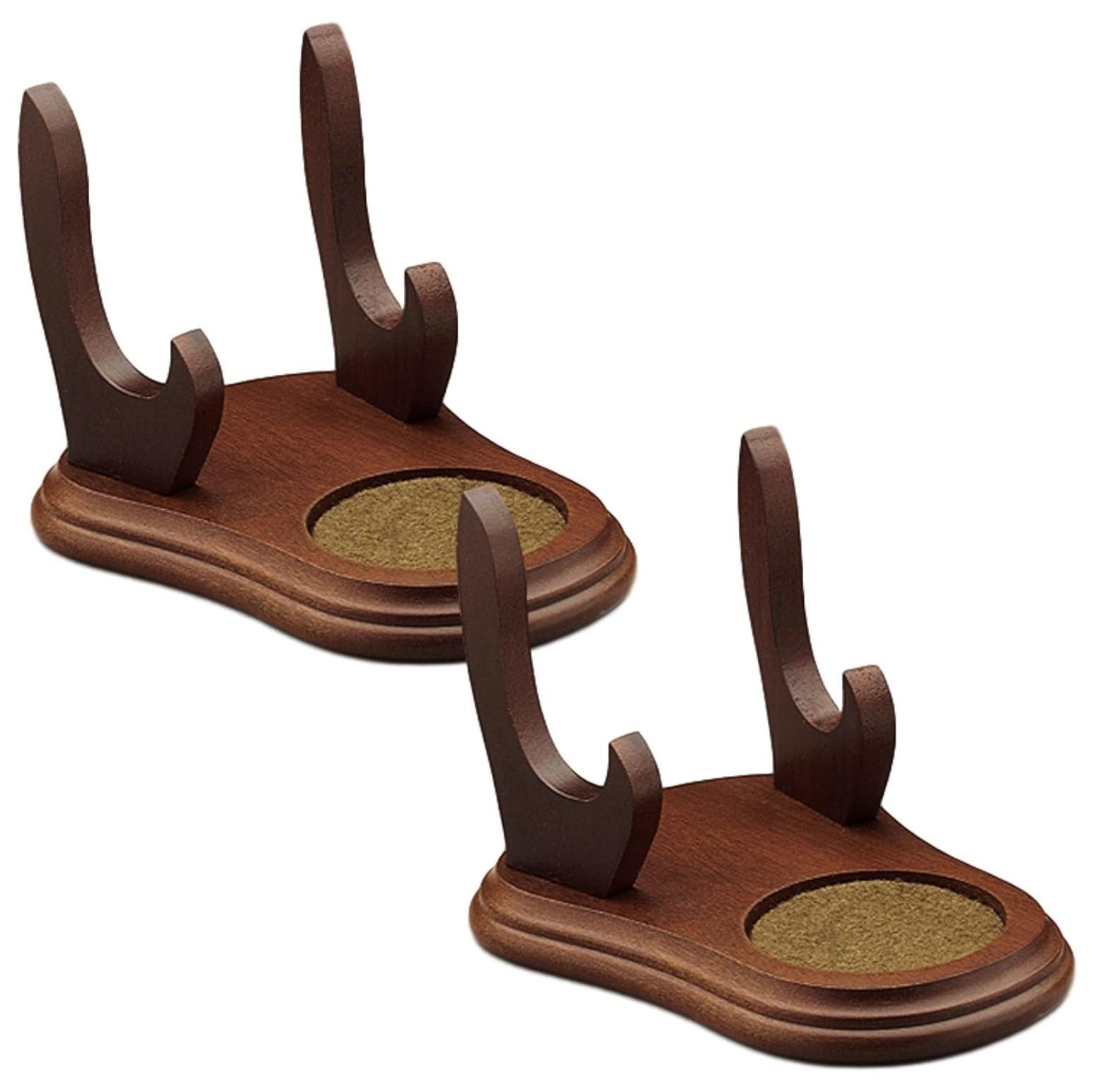 CintBllTer Tea Cup and Saucer Display Stand Set of 2 Wood Holders for