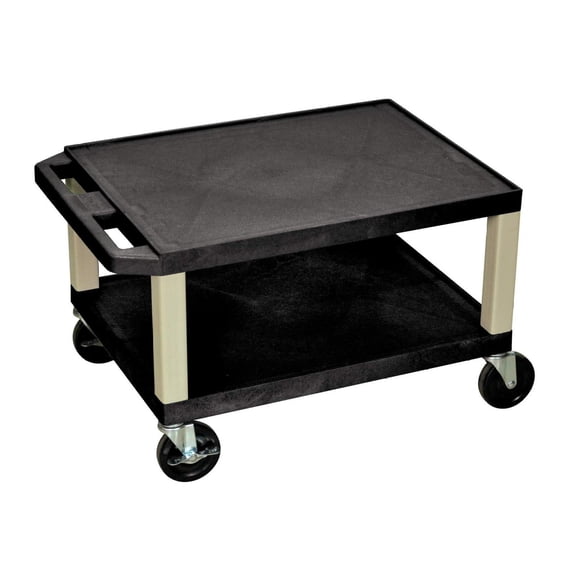 CintBllTer WT16-P 16"H AV Cart - Two Shelves - Putty Legs