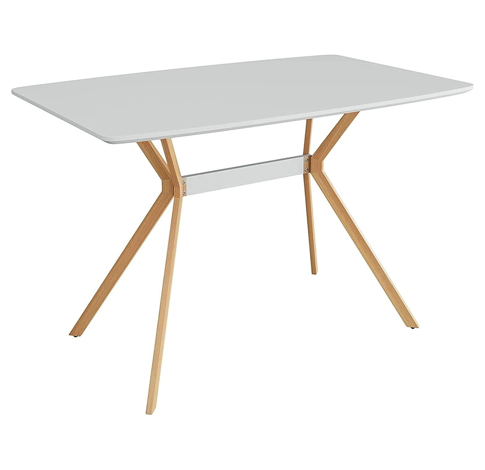 CintBllTer White Rectangle Dining Table Modern Dining Table Leisure