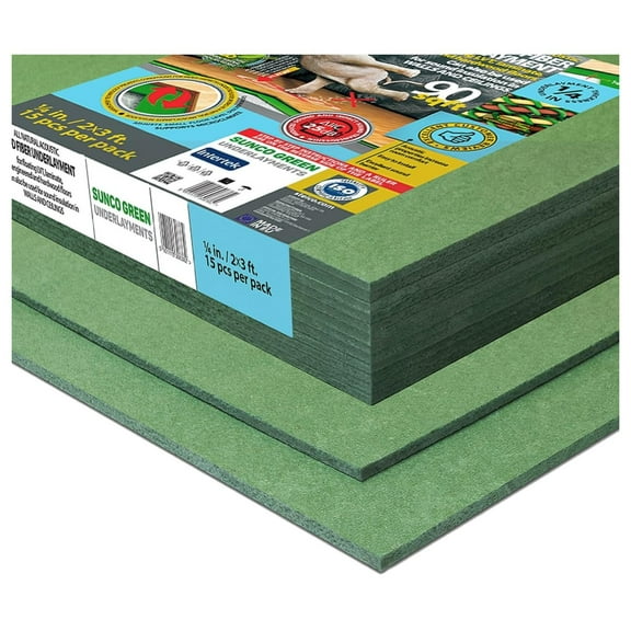 CintBllTer Wood Fiber Flooring Underlayment for Laminate Vinyl LVT LVP Hardwood Floor 6 mm 1/4 inch 90 SqFt Natural Sound Insulation Barrier