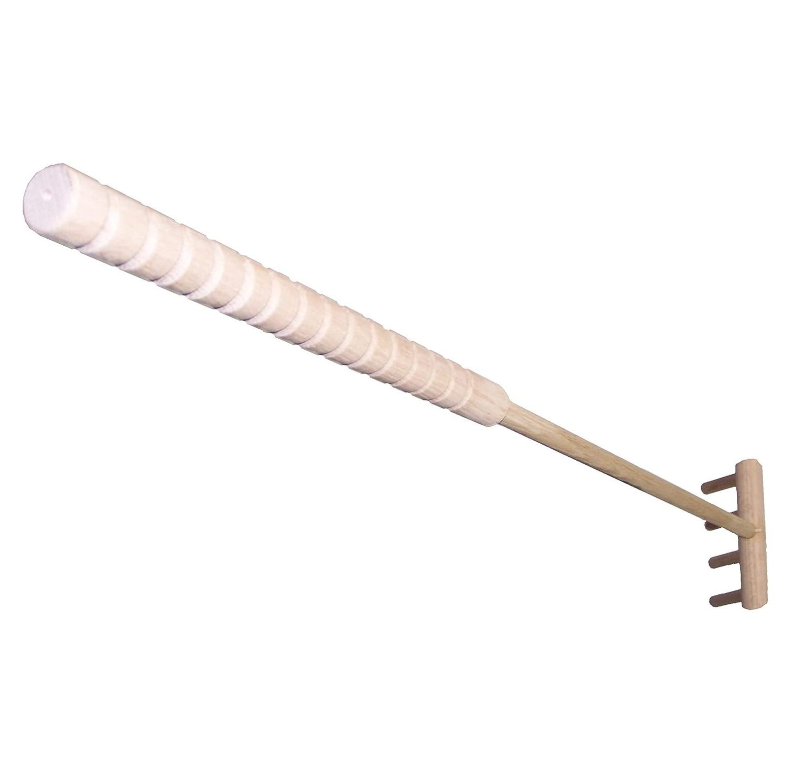 CintBllTer Zen Garden Rake 48" 4 Tine Handled and Unstained Solid Oak Zen Garden Rake