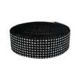 thumbnail image 1 of Cinta de malla de diamante Brillante R-hinestone Crystal Warp 3 colores 8 filas 10 yardas Diamante recortable en caliente(negro), 1 of 8