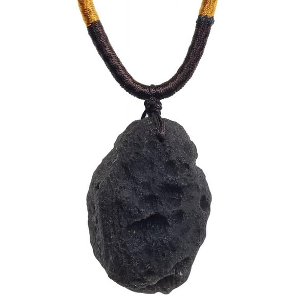 DYFUHO Cintamani Saffordite Stone Necklace Obsidian Tektites Raw Crystals,Irregular Shape