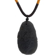Cintamani Stone Necklace,Raw Saffordite Tektite Necklace,Irregular Shape Meteorite