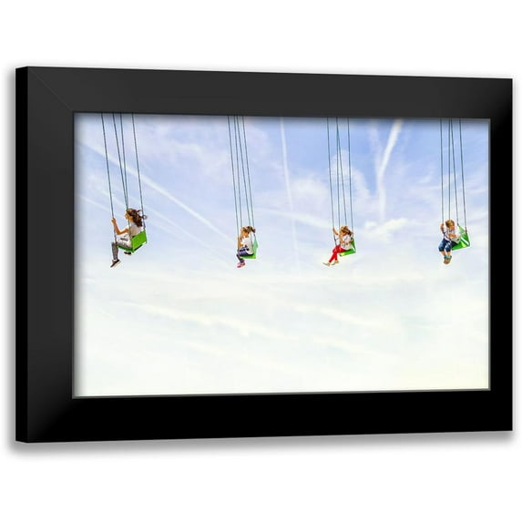 Cinteza, Marius 24x17 Black Modern Framed Museum Art Print Titled - Heads In The Clouds!