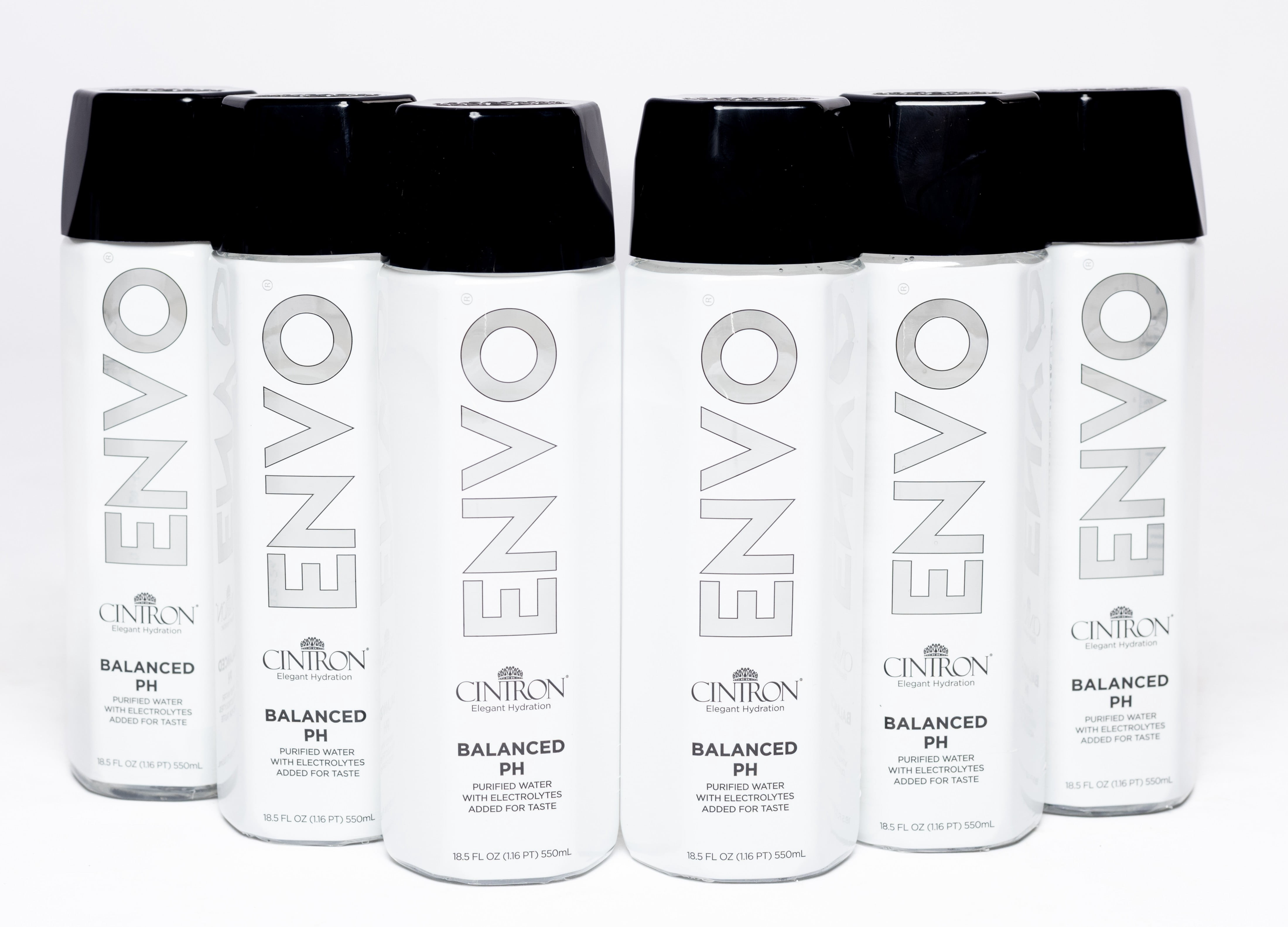 Cintron Envo Water Balanced PH 12-Pack 18.5 fl oz in a Hexagon Designer Bottle