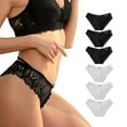thumbnail image 1 of Cinvik Lace Underwear Sexy Cross Strap Low-Rise Bikini for Women Seamless Panty Packs Size S, 1 of 6