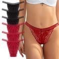 thumbnail image 1 of Cinvik Lace Underwear for Women Low Waisted Sexy Thongs Panties 1XL, 1 of 7