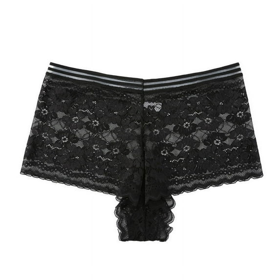 Cinvik Lace Underwear for Womens Cheeky Sexy Boyshort Panties Brief 1XL