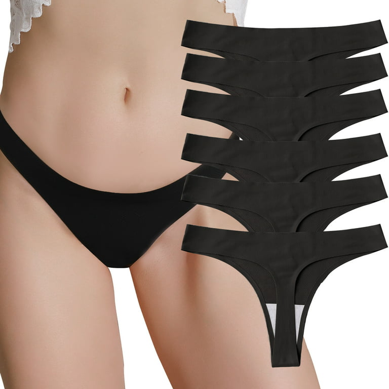 Lace Thongs for Women Sexy Panties Seamless Thongs Bikini Underwear No Show  T-back Tanga Hipster 6 Pack S-XL