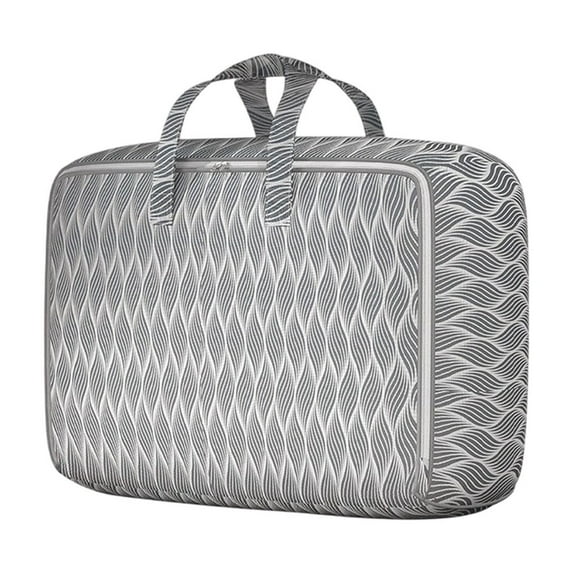 Cinvoph 10"x24"x16" Soft Large Storage Bags with Zippers & Carrying Handles, Plaid Storage for Pillows, Quilt, Blankets and Comforter