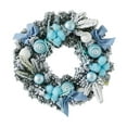 thumbnail image 1 of Cinvoph 11.8" Christmas Pine Wreath Exquisite Faux Wreaths for Front Door, Wreath with Xmas Decorations for Fireplace, Mantle ,Wall, Windows Home, Indoor Outdoor Decor, Blue, 1 of 6