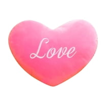 Cinvoph 12" Valentines Day Heart Shaped Pillow Decorative Pillows Soft Velvet Romantic Cushion for Bedroom Sofa Valentine's Day Home Decor