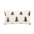 thumbnail image 1 of Cinvoph 12"x20" Christmas Tree Throw Pillow Covers Velvet Pillow Cases for Winter Xmas New Year Couch Sofa Bed Home Living Room Party Decor, Brown, 1 of 6