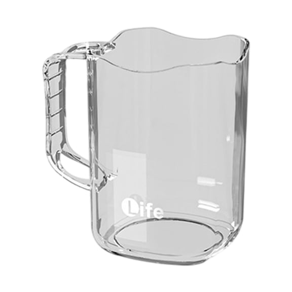 Cinvoph 12oz Mouthwash Cup with Handle for Home Bathroom Travel Daily Rinsing Toothbrush Storage Basic Toilet Room Accessory