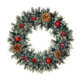 thumbnail image 1 of Cinvoph 13.8" Artificial Tinsel Christmas Wreath for Front Door, Green Wreath Xmas Collection for Indoor and Outdoor Christmas Wedding Home Centerpiece Door Window Decorations, C, 1 of 6