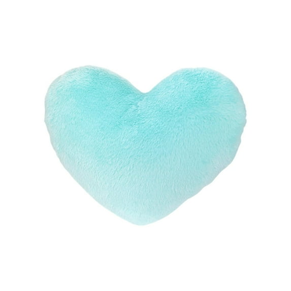Cinvoph 13"x10" Plush Throw Pillow Heart Waist Cushion Soft Cute Decorative Pillows Decoration for Living Room Wedding Gift for Valentines Day, Blue