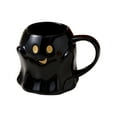 thumbnail image 1 of Cinvoph 14 oz Halloween Ghost Mugs, Cute Ceramic Coffee Cups, Ghost Decoration for Women Kids Men and Holiday Party, Black, 1 of 5