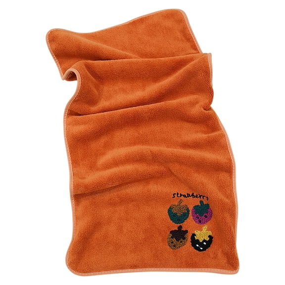 Cinvoph 14"x30" Stawberry Hand Towel, Thicker & Lighter Weight, Quicker to Dry Towels for Bathroom, Machine Washable Cute Bathroom Shower Towels , Orange