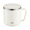 thumbnail image 1 of Cinvoph 14oz Coffee Mug with Handle Stainless Steel Double-Layer Travel Mug, Gift Office Mug with Lid for Men Women, Beige, 1 of 7