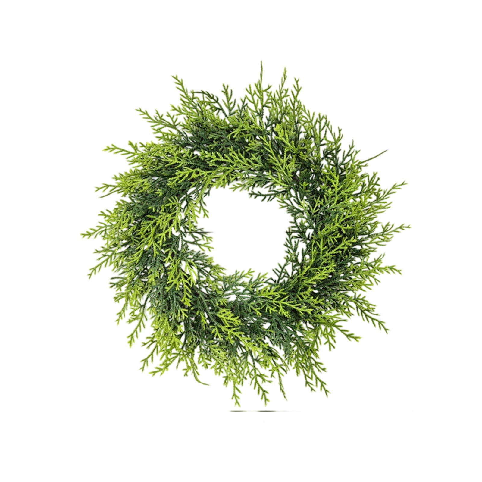 Cinvoph 15.7" Artificial Green Christmas Wreaths for Front Door, Soft ...