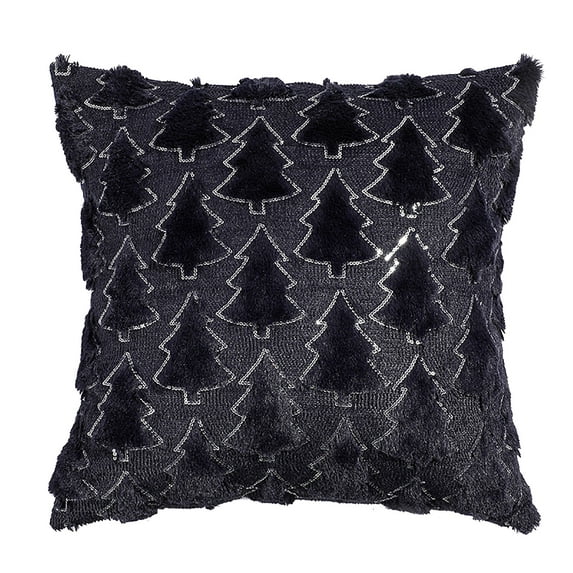 Cinvoph 16"x16" Christmas Throw Pillow Covers Plush Decorative Pillow Cases for Winter Xmas New Year Couch Sofa Bed Home Decor, Indoor Decorations, blue