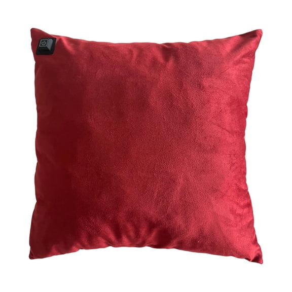 Cinvoph 16"x16" Heated Lumbar Support Pillow 3 Heat Settings USB Heating for Office Chair Abdomen Neck Soft Comfortable Portable Heating Throw Pillow