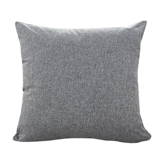 Cinvoph 16"x16" Linen Lumbar Pillow Solid Color Soft Breathable Washable Modern Home Decor for Sofa Living Room Bedroom Bedside Backrest Sofa Cushion, B#Gray