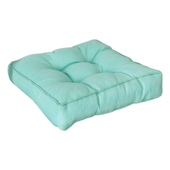 Cinvoph 16"x16" Plain Color Chair Cushions for Dining Chairs, Soft Canvas Chair Pads Non-Slip Thickened Seat Cushion, Kitchen Seat Cushions with Ties, Washable Seat Pad, Sky Blue