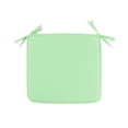thumbnail image 1 of Cinvoph 16"x16" Soild Color Chair Cushion Non-Slip Backing with Ties, Breathable Soft Seat Pad for Balcony Bedroom Indoor Outdoor Chair Decor & Daily Sitting, Mint Green, 1 of 3