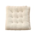 thumbnail image 1 of Cinvoph 16"x16" Thickened Chair Cushions Solid Color Velvet Seat Cushion for Dining Chairs Non-Slip Plush Luxurious Washable Seat Pad, Soft Cozy for Kitchen Home Office Decor, White, 1 of 6