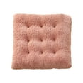 thumbnail image 1 of Cinvoph 16"x16" Thickened Chair Cushions Solid Color Velvet Seat Cushion for Dining Chairs Non-Slip Plush Luxurious Washable Seat Pad, Soft Cozy for Kitchen Home Office Decor, Pink, 1 of 6