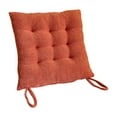 thumbnail image 1 of Cinvoph 16"x16" Velvet Deck Chair Cushions with Ties Warm Washable Kitchen Seat Pads, Soft Comfortable Chair Cushion for Dining Room Home, Durable Seat Pad for Daily Sitting, Watermelon Red, 1 of 6