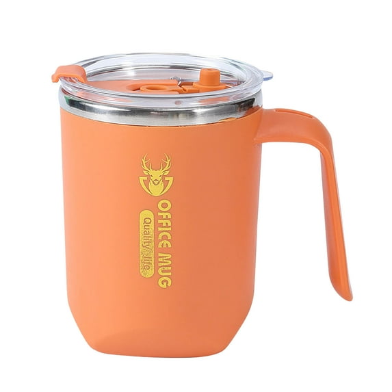 Cinvoph 16oz Coffee Mug with Handle Stainless Steel Leakproof Travel Mug, Gift Tumbler Cup with Lid for Men Women