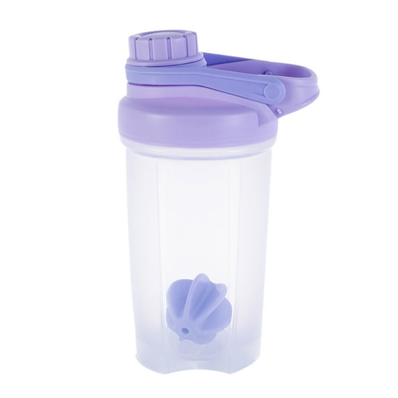 Cinvoph 16oz Protein Shaker Bottle With Scale Leak Proof Protein Mixes Shaker Cup Portable Sport Bottle for Gym Workout, Purple