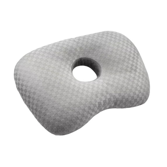 Cinvoph 17"x13" Ear Piercing Pillow for Side Sleepers Ear Pain Relief Pressure Cooling Piercing Pilow for Side Comfortable Sleep Traveling Nap, Gray