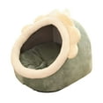 thumbnail image 1 of Cinvoph 18"x14" Cat Beds Indoor Non-Slip Foldable Cat Cave Tent for Kittens Small Pets Washable Removable Mat for Small Medium Pet, B#Green, 1 of 6