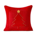 thumbnail image 1 of Cinvoph 18"x18" Christmas Pillow Covers Xmas Decorations, Velvet Christmas Tree Throw Cushion Cases Winter New Year Decor for Sofa Bed Living Room Decor, Red, 1 of 6