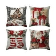 thumbnail image 1 of Cinvoph 18"x18" Christmas Throw Pillow Covers Set of 4, Decorative Throw Cushion Case for Sofa, Couch, Living Room Decor, 1 of 9