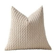 thumbnail image 1 of Cinvoph 18"x18" Corduroy Throw Pillow Covers Decorative Soild Cushion Cases, Soft Pillow Covers for Couch Sofa Bed Chair Living Room Bedroom, Modern Home Decor for All Seasons Beige, 1 of 6