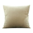 thumbnail image 1 of Cinvoph 18"x18" Plain Colored Throw Pillow Covers Cushion Cases, Soft Plush Striped Pillow Covers for Couch Sofa Bed Chair Living Room Bedroom, Modern Home Decor for All Seasons Khaki, 1 of 6