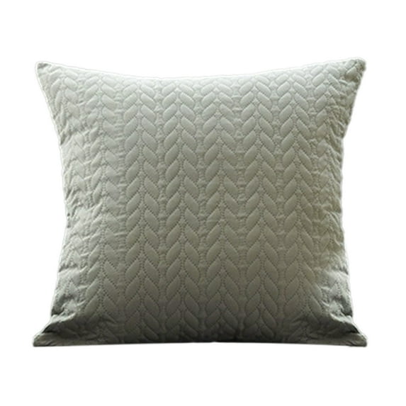 Cinvoph 18"x18" Plain Colored Throw Pillow Covers Cushion Cases, Soft Plush Striped Pillow Covers for Couch Sofa Bed Chair Living Room Bedroom, Modern Home Decor for All Seasons Gray