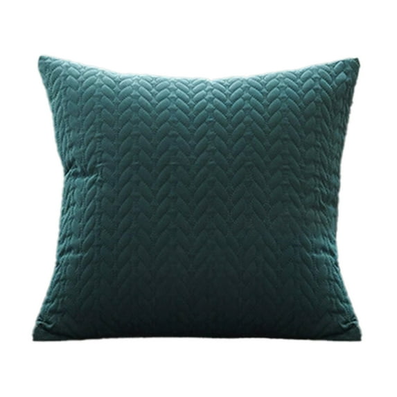 Cinvoph 18"x18" Plain Colored Throw Pillow Covers Cushion Cases, Soft Plush Striped Pillow Covers for Couch Sofa Bed Chair Living Room Bedroom, Modern Home Decor for All Seasons Blue