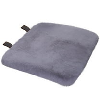 Cinvoph 18"x18" Solid Color Velvet Seating Cushions Non-Slip Thickened Chair Cushion Luxurious Washable Seat Pad, Soft Cozy for Kitchen Home Office Decor, Gray