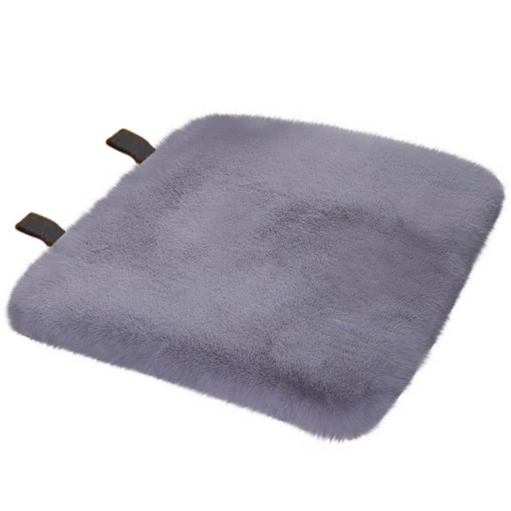 Cinvoph 18"x18" Solid Color Velvet Seating Cushions Non-Slip Thickened Chair Cushion Luxurious Washable Seat Pad, Soft Cozy for Kitchen Home Office Decor, Gray